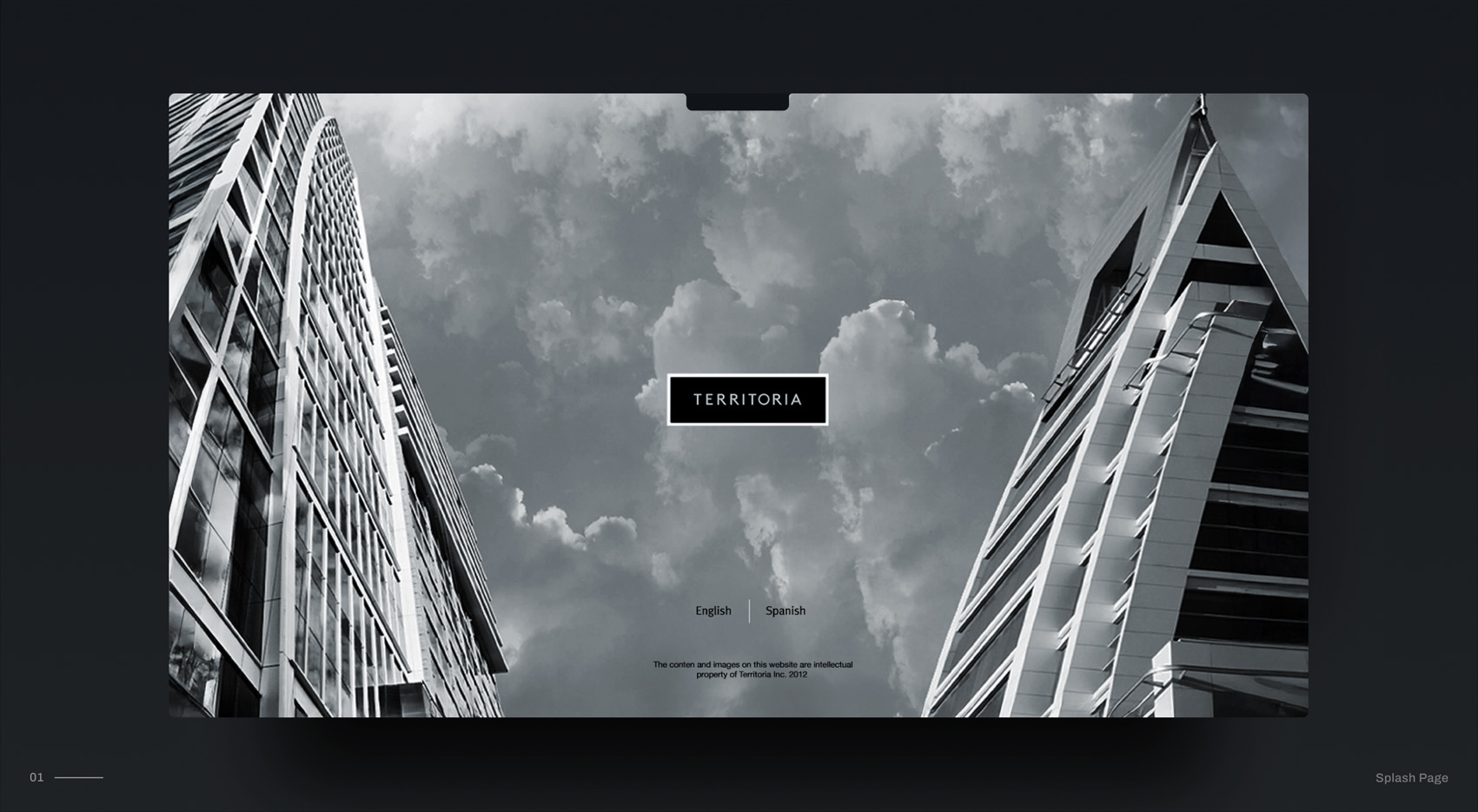 Splash page