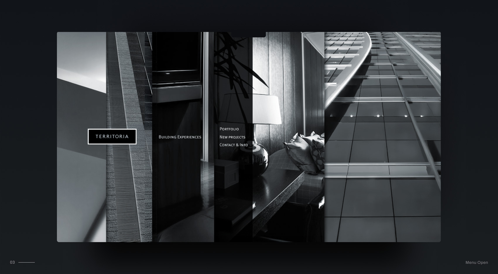 Open layered menu